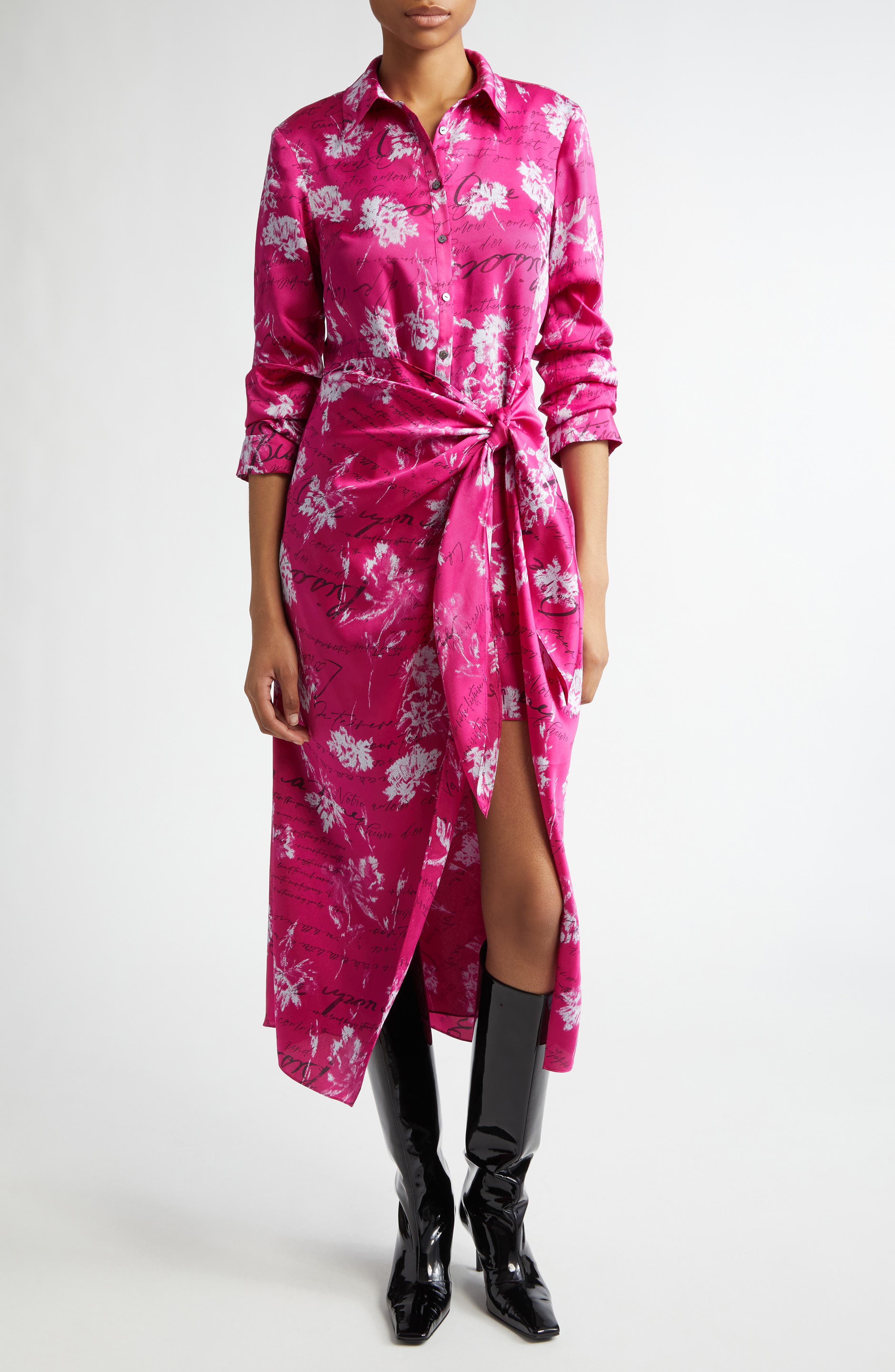 Cinq à Sept Jacey Carnation Long Sleeve Maxi Dress