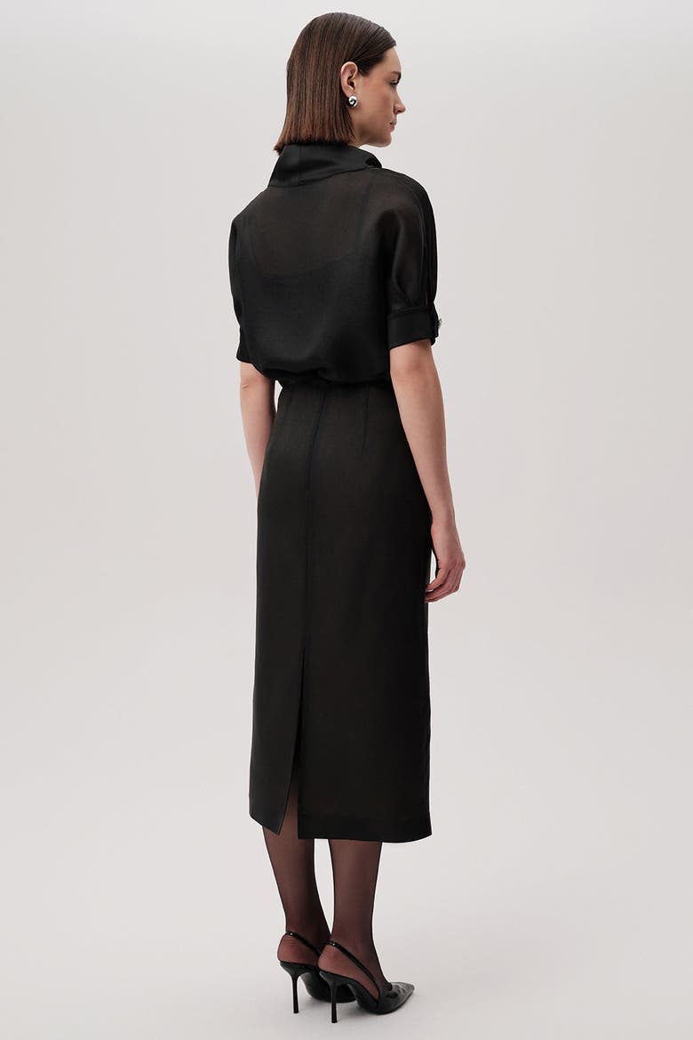 Susan Button Skirt, Alternate, color, BLACK