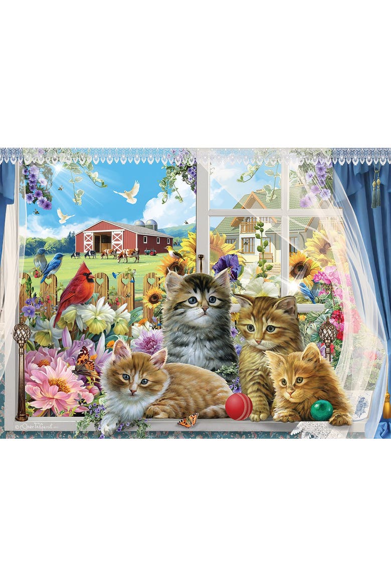 Kittens in the Window 1000 piece Jigsaw Puzzle for Adults, Alternate, color, Multicolor
