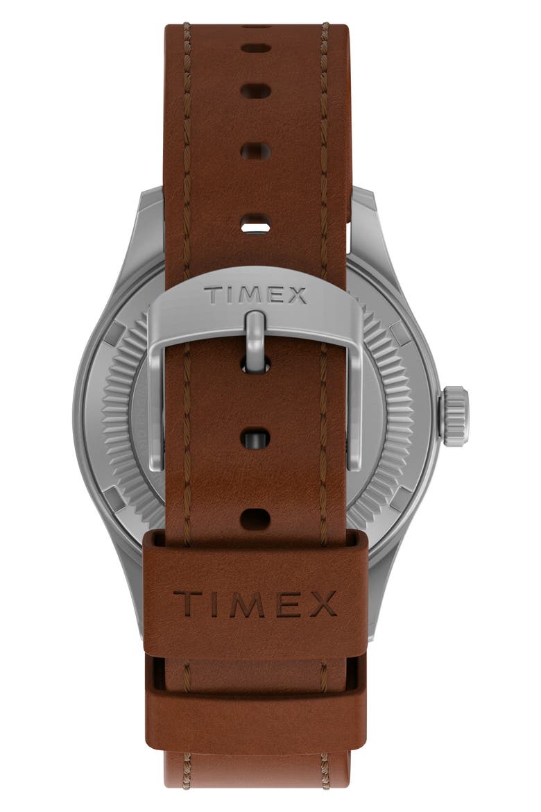 Expedition North Field Post Solar Leather Strap Watch, 36mm, Alternate, color, TAN