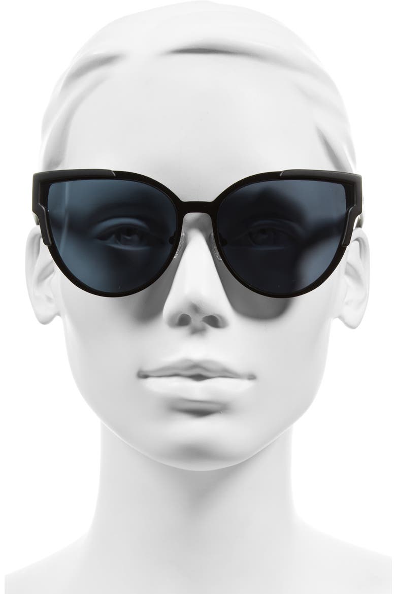 Australia Game On 57mm Cat Eye Sunglasses, Alternate, color, BLACK/ SMOKE