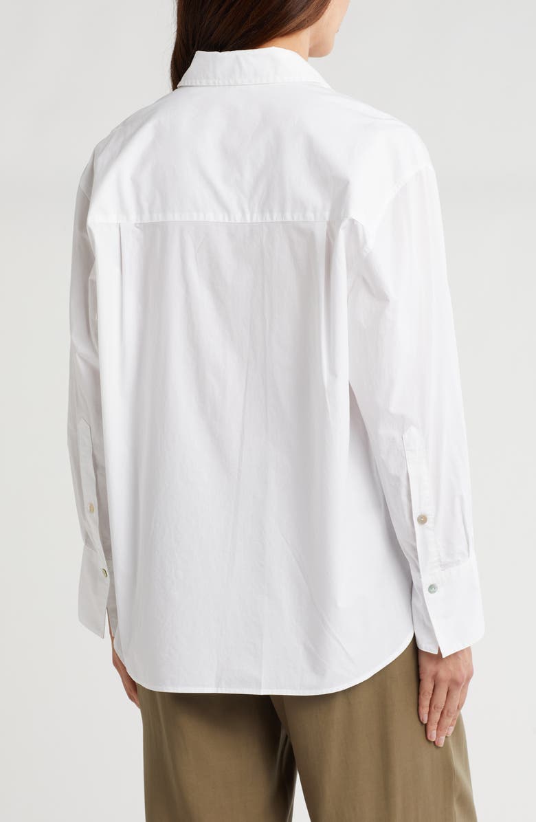 Vince Oversize Oxford Shirt, Alternate, color, Optic White