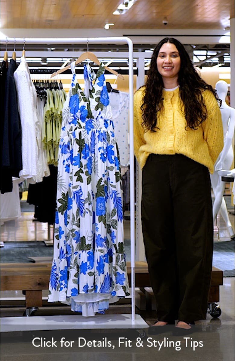 Zurie Floral Niam Smocked Midi Dress, sales video thumbnail