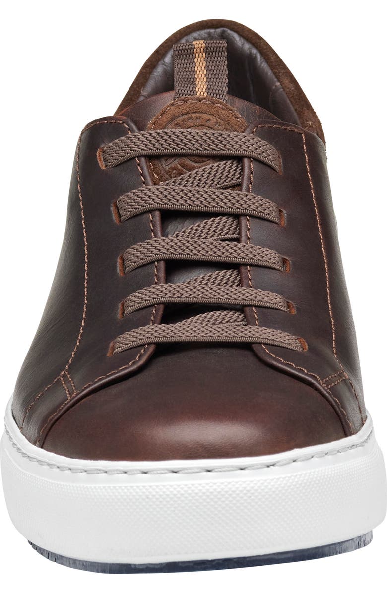 Johnston & Murphy Anson Lace to Toe Sneaker, Alternate, color, Dark Brown English Full Grain