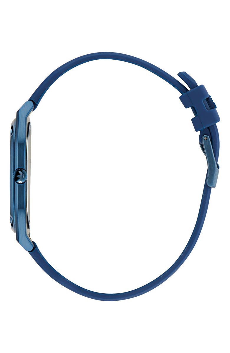 adidas Silicone Strap Watch, Alternate, color, Blue