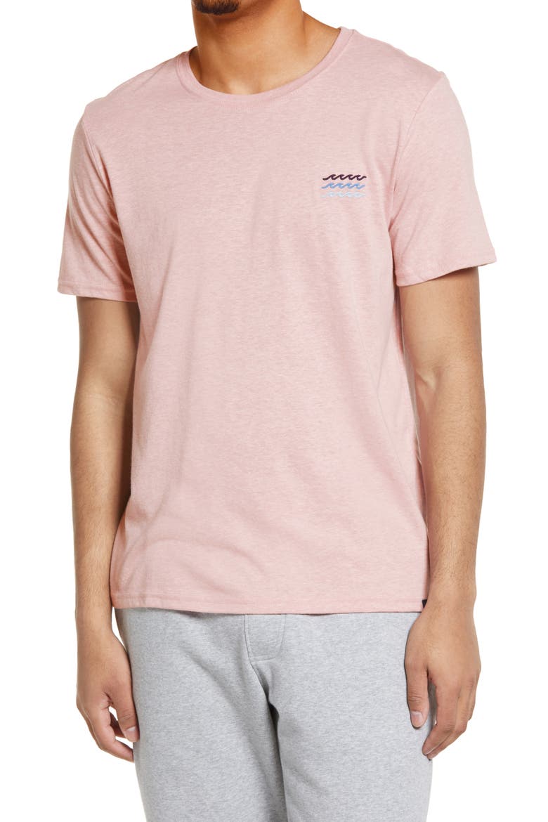 Waves Embroidered Crewneck T-Shirt, Main, color, CASABLANCA