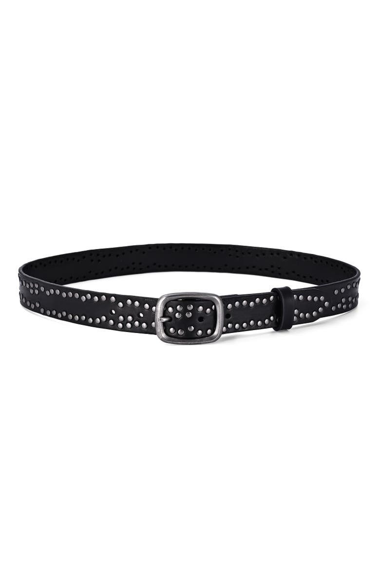 OLD TREND Westland Genuine Leather Desert Inspired Studded Belt, Alternate, color, Black