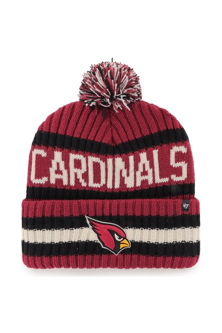 Men's '47 Cardinal Arizona Cardinals Bering Cuffed Knit Hat with Pom, Main, color, Cardinal