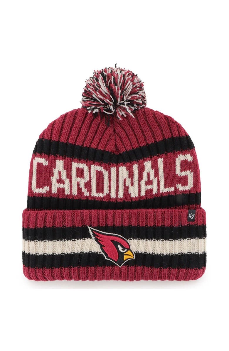 '47 Men's '47 Cardinal Arizona Cardinals Bering Cuffed Knit Hat with Pom, Main, color, Cardinal