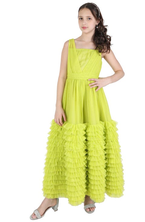 Pleated Tiered Gown