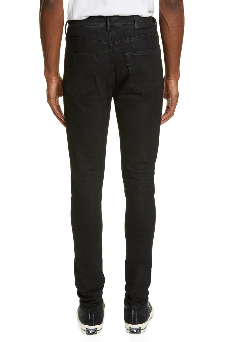 PURPLE Slim Fit Jeans, Alternate, color, BLACK RESINDNU