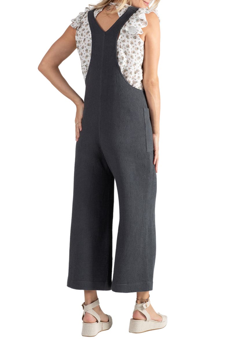 Maya Organic Cotton Gauze Maternity/Nursing Jumpsuit, Alternate, color, ANTHRACITE