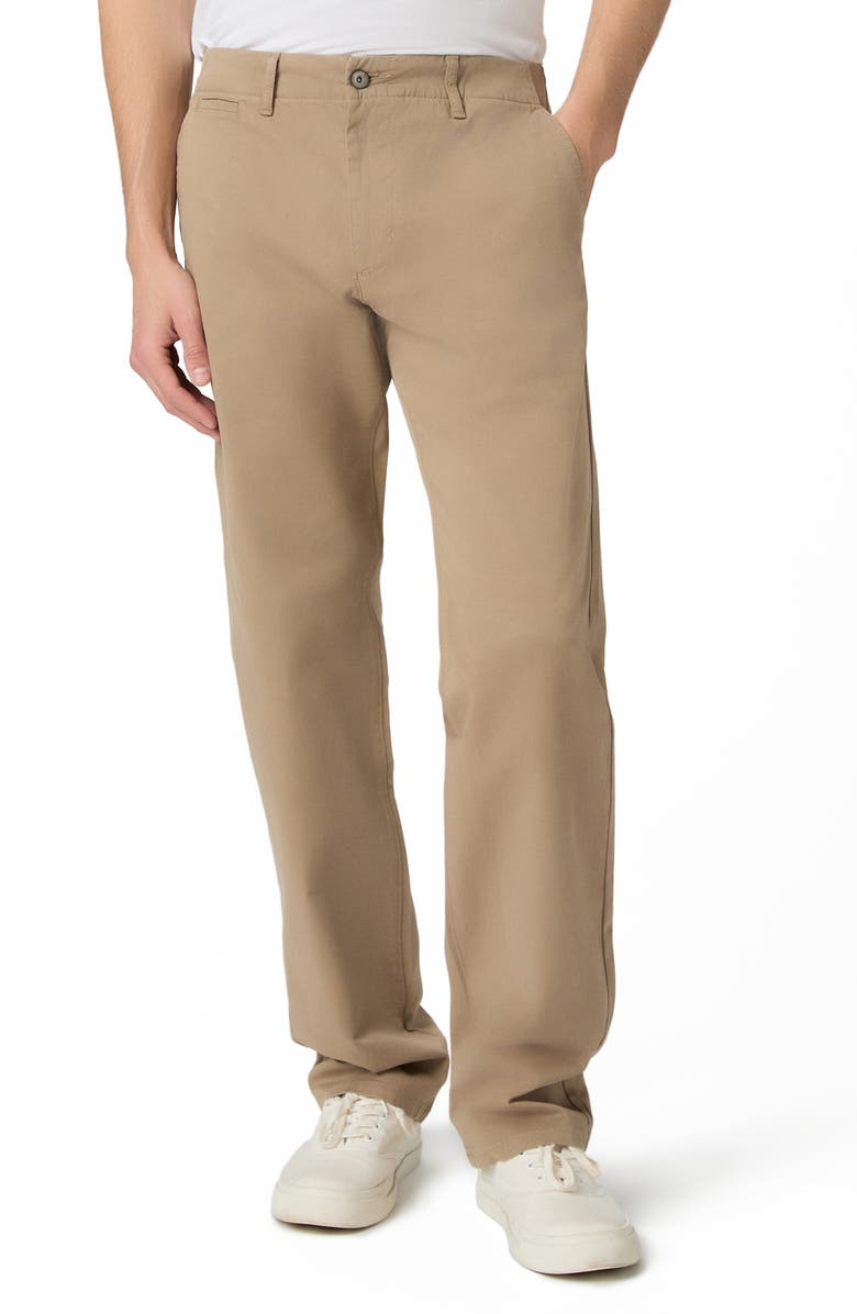 PAIGE Vincent Straight Leg Sateen Chinos, Main, color, Farro