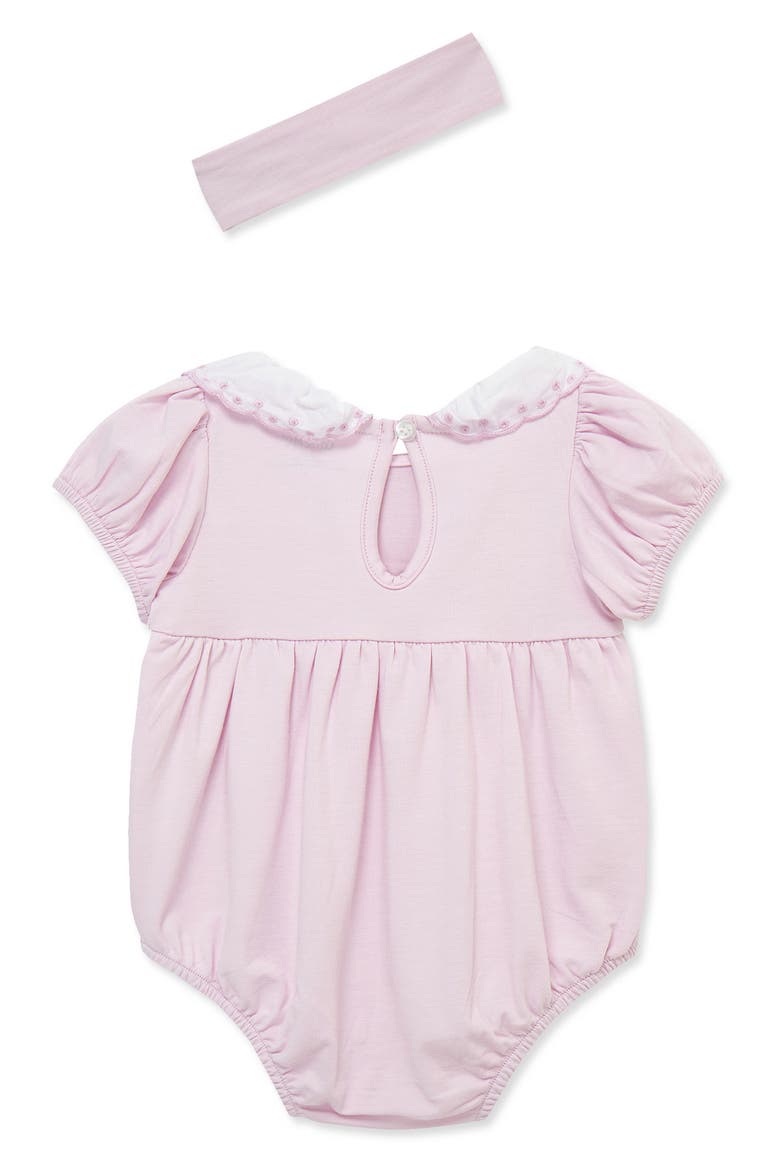 Scallop Bodysuit & Headband Set, Alternate, color, LILAC