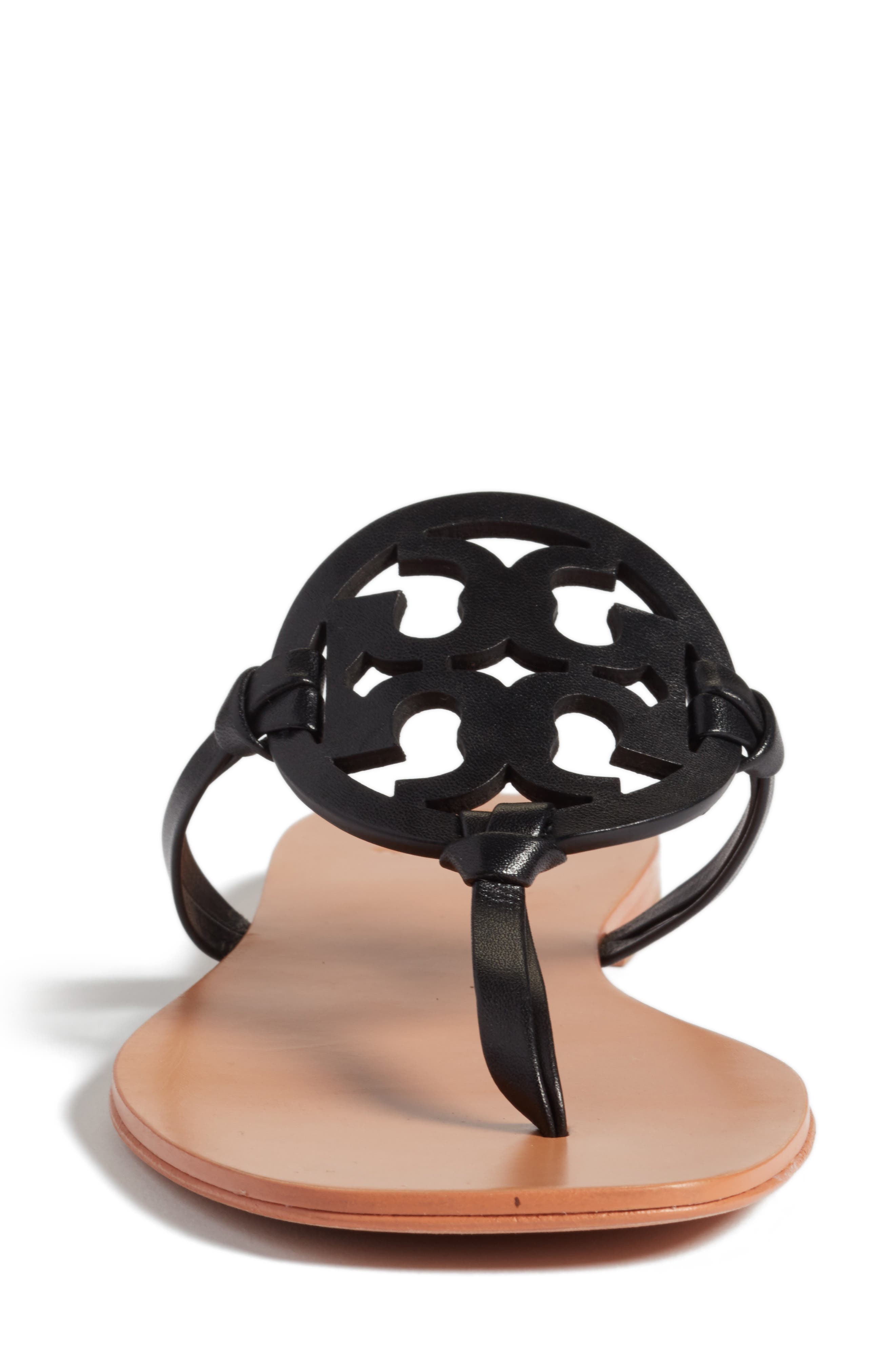 Tory Burch Miller Logo Thong Sandal, Alternate, color, 