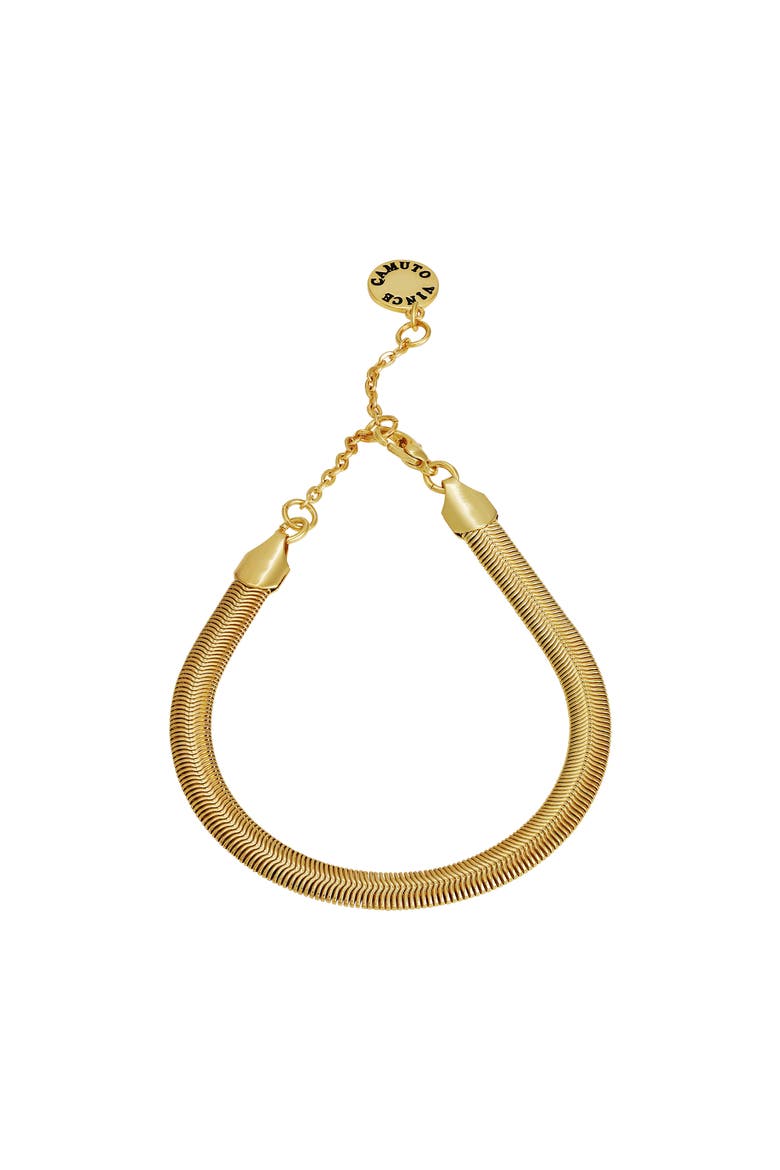 Sleek Gold Double-Strand Bracelet, Main, color, 14K Gold Plated