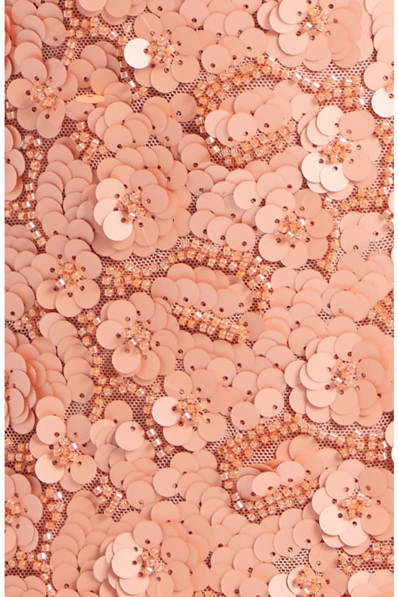 Kinsley Floral Sequin Minidress, Alternate, color, CORAL PAILLETTE