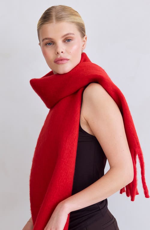 Arctic Fox & Co. Arctic Fox & Co The Stockholm Fringe Scarf In Red