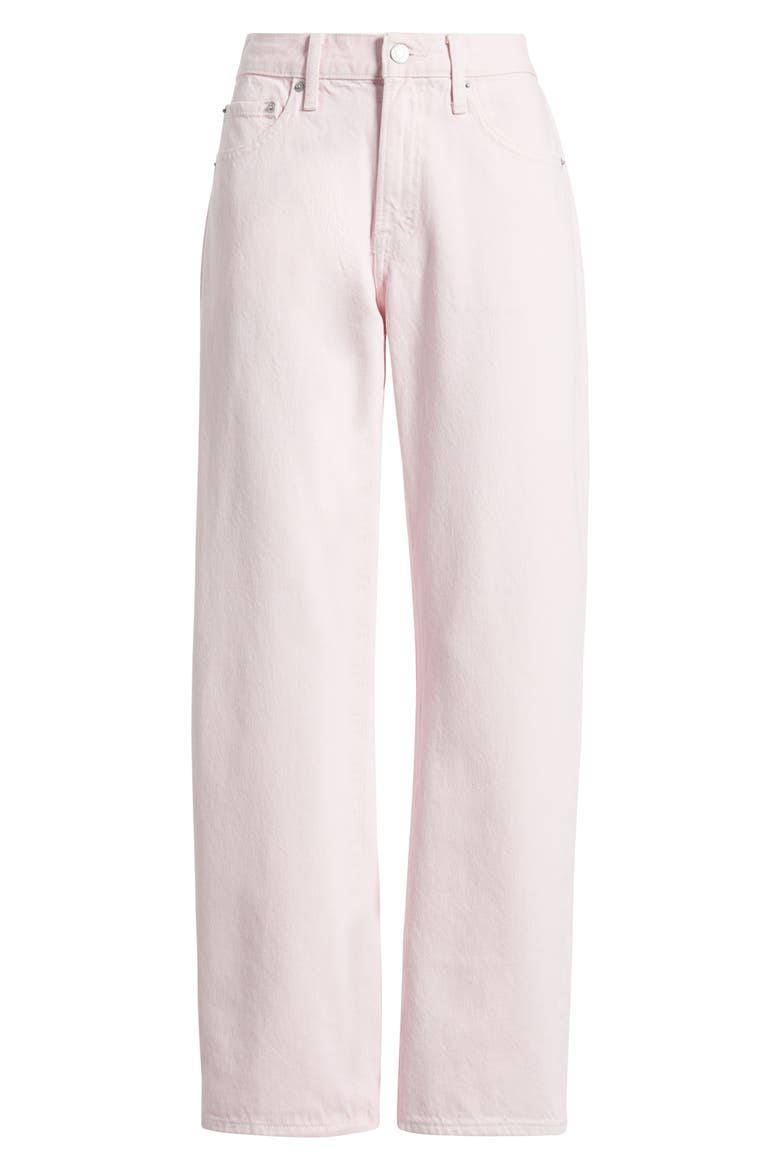 Lexi Mid Rise Bowed Straight Leg Jeans, Alternate, color, BLUSH