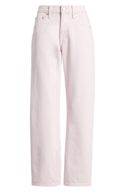 Pistola Lexi Mid Rise Bowed Straight Leg Jeans In Blush