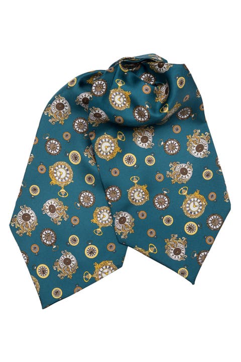 Gilded Keeper - Silk Ascot Cravat Tie for Men