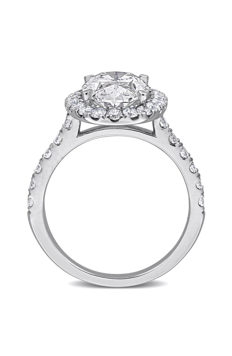 Julianna B. 3-7/8 CTW Lab-Grown Diamond Oval Halo Ring 14k, Alternate, color, White Gold
