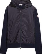Moncler Mixed Media Hooded Cardigan