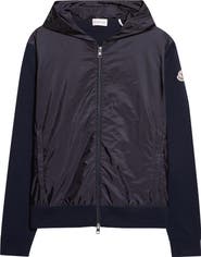 Moncler Mixed Media Hooded Cardigan
