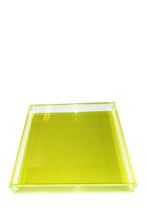 Neon Green Square Tray