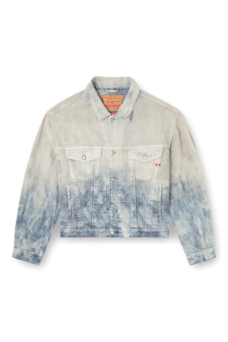 D-Ranger Prince of Wales Jacquard Denim Jacket, Alternate, color, DENIM