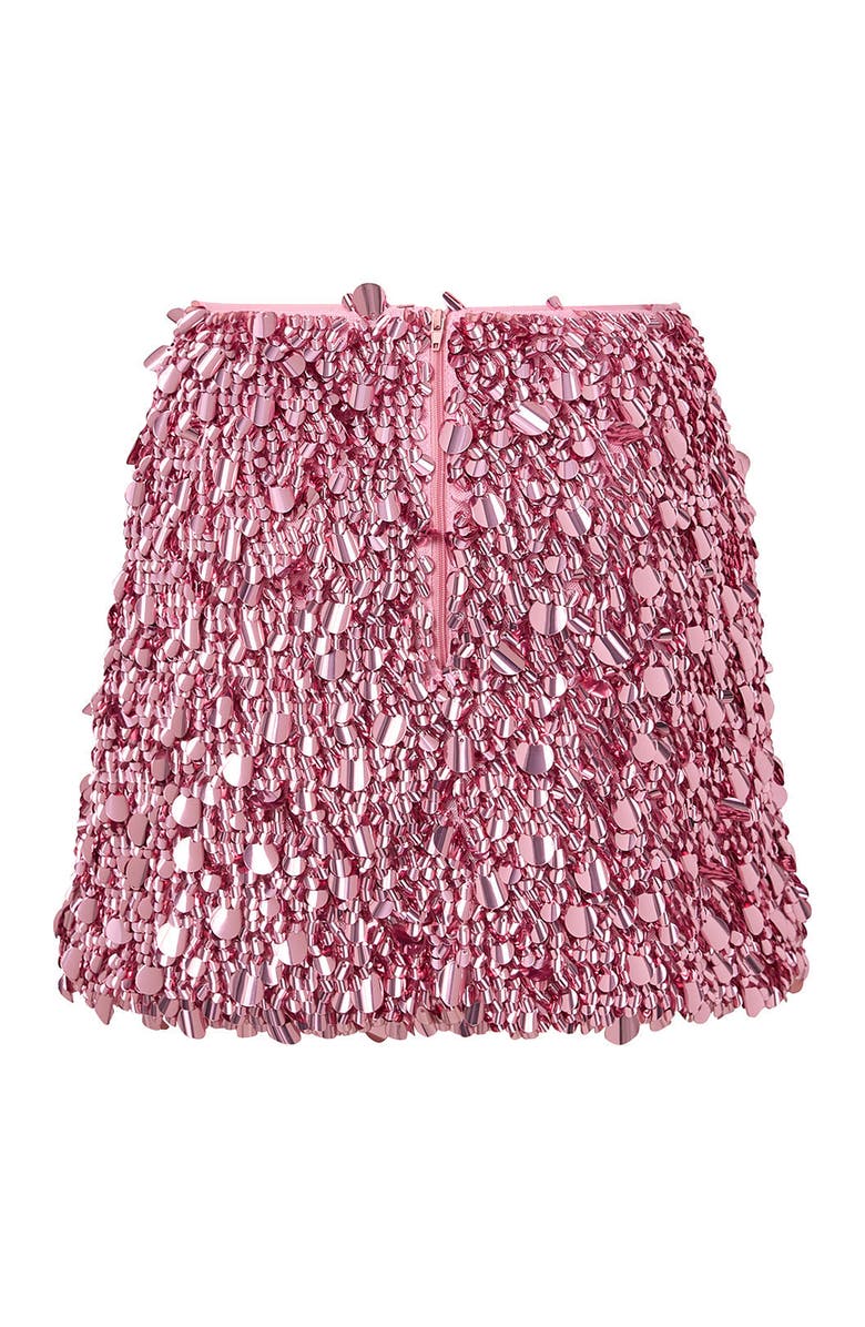 Marlo Kids Davina Sequin Mini Skirt, Alternate, color, Magenta Rose