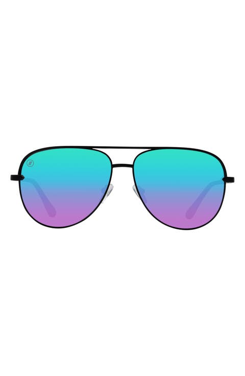 60.5mm Shadow Polarized Aviator Sunglasses
