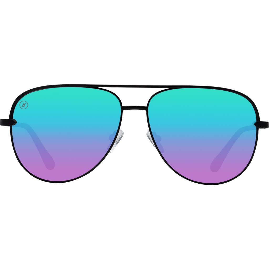 Blenders Eyewear 60.5mm Shadow Polarized Aviator Sunglasses In Black