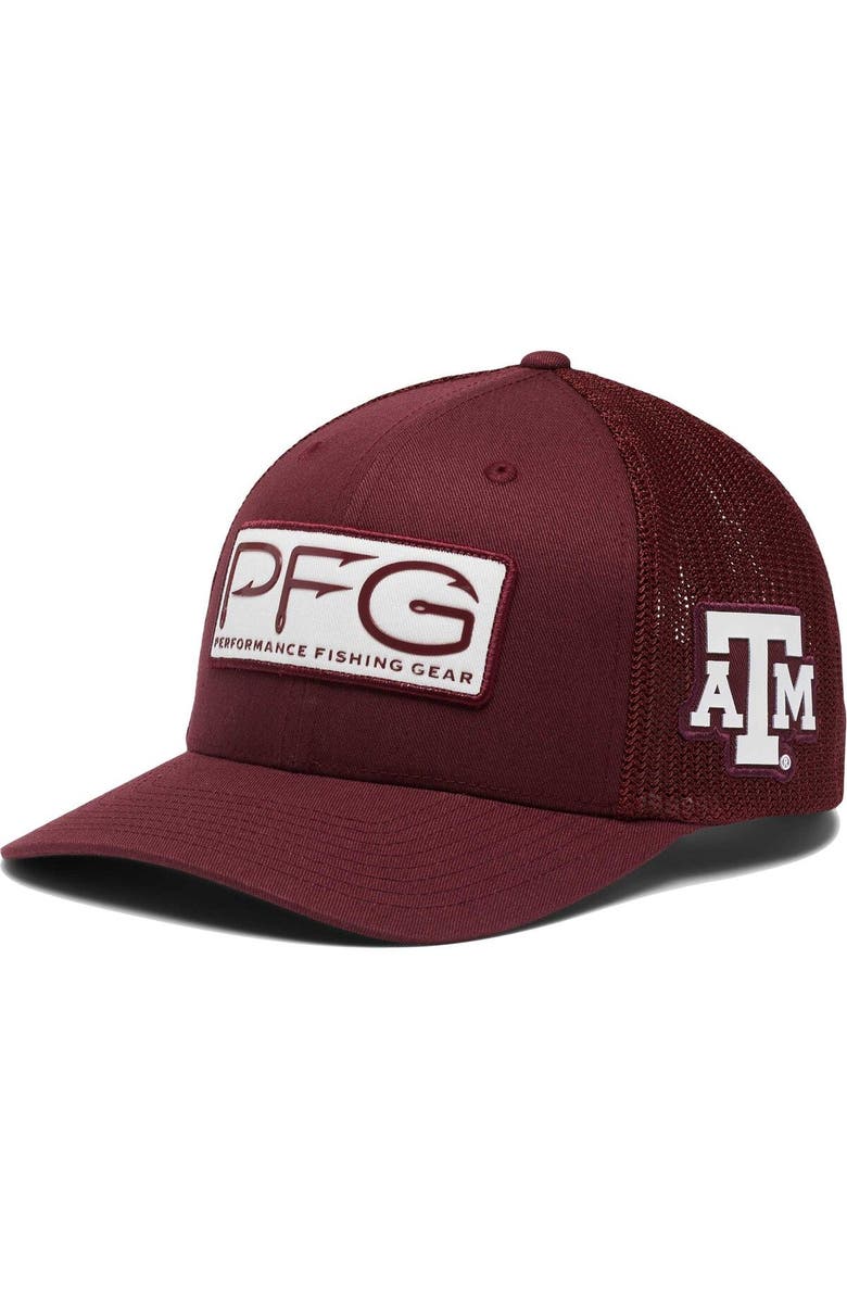 Columbia Men's Columbia Maroon Texas A&M Aggies PFG Hooks Flex Hat, Main, color, 