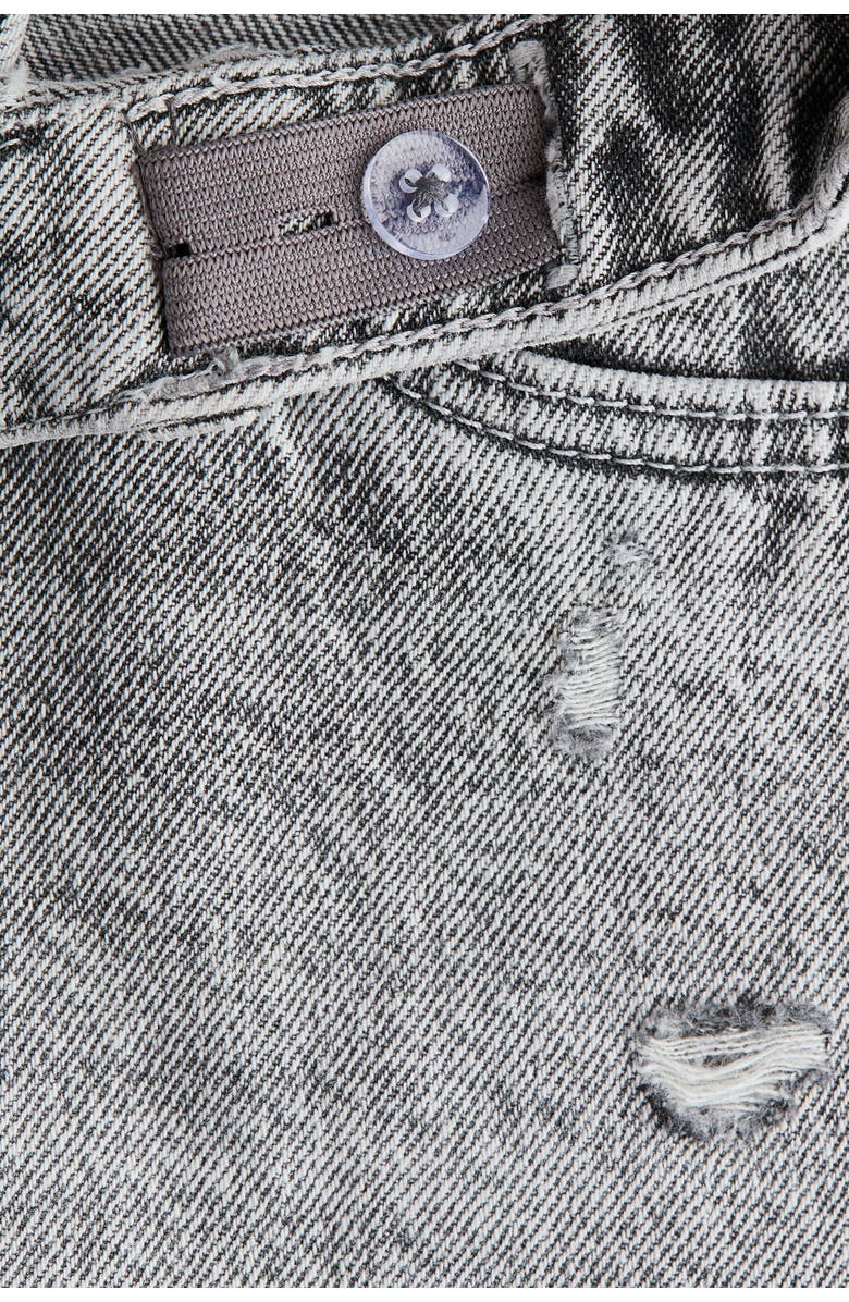 H&M Frayed Denim Shorts, Alternate, color, Gray