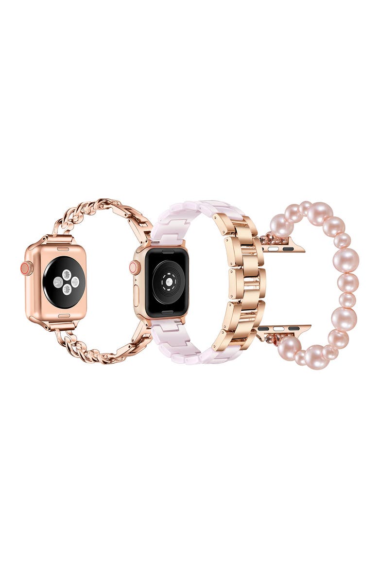 Assorted 3-Pack Watchbands, Alternate, color, ROSE GOLD