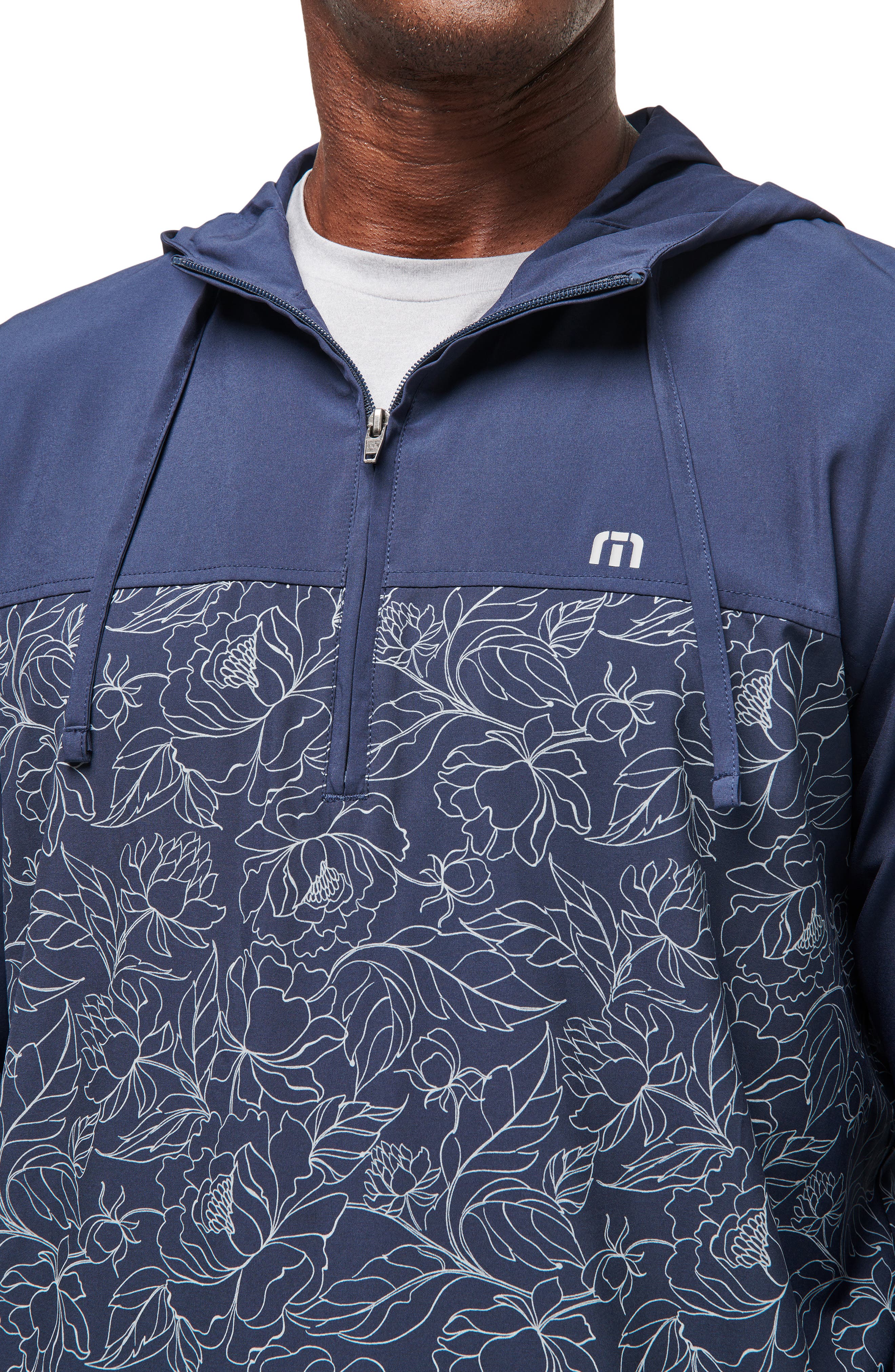 TravisMathew Blooming Orchid Colorbock Quarter Zip Hoodie (Men ...