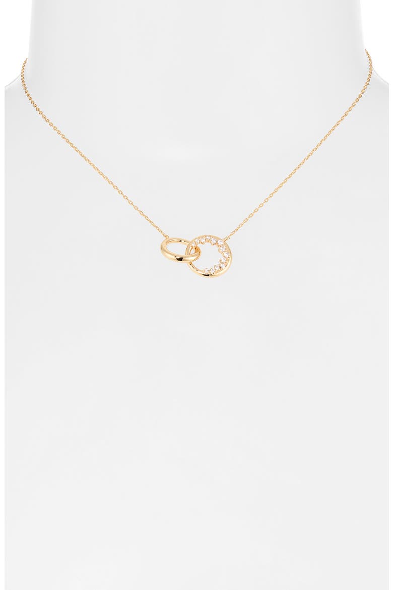 Orbit Cubic Zirconia Pendant Necklace, Alternate, color, GOLD