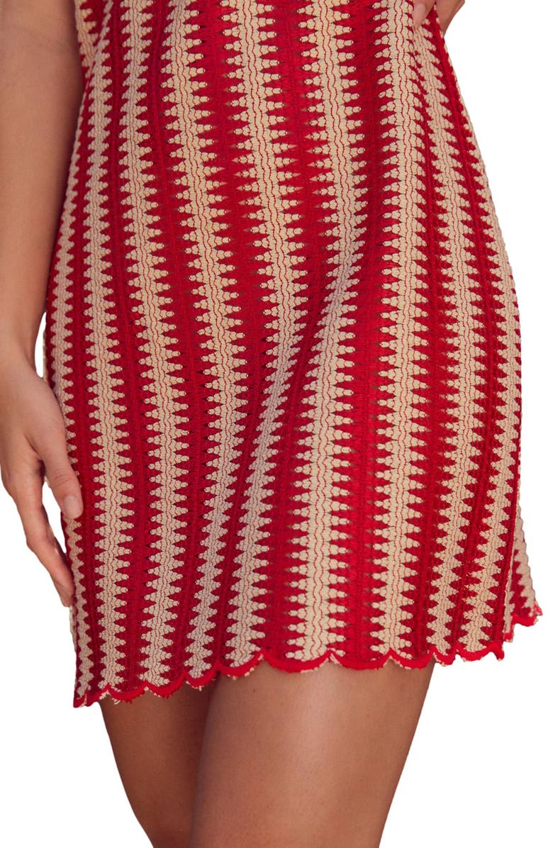 NEXT Open Stitch Sleeveless Minidress, Alternate, color, Red Multi