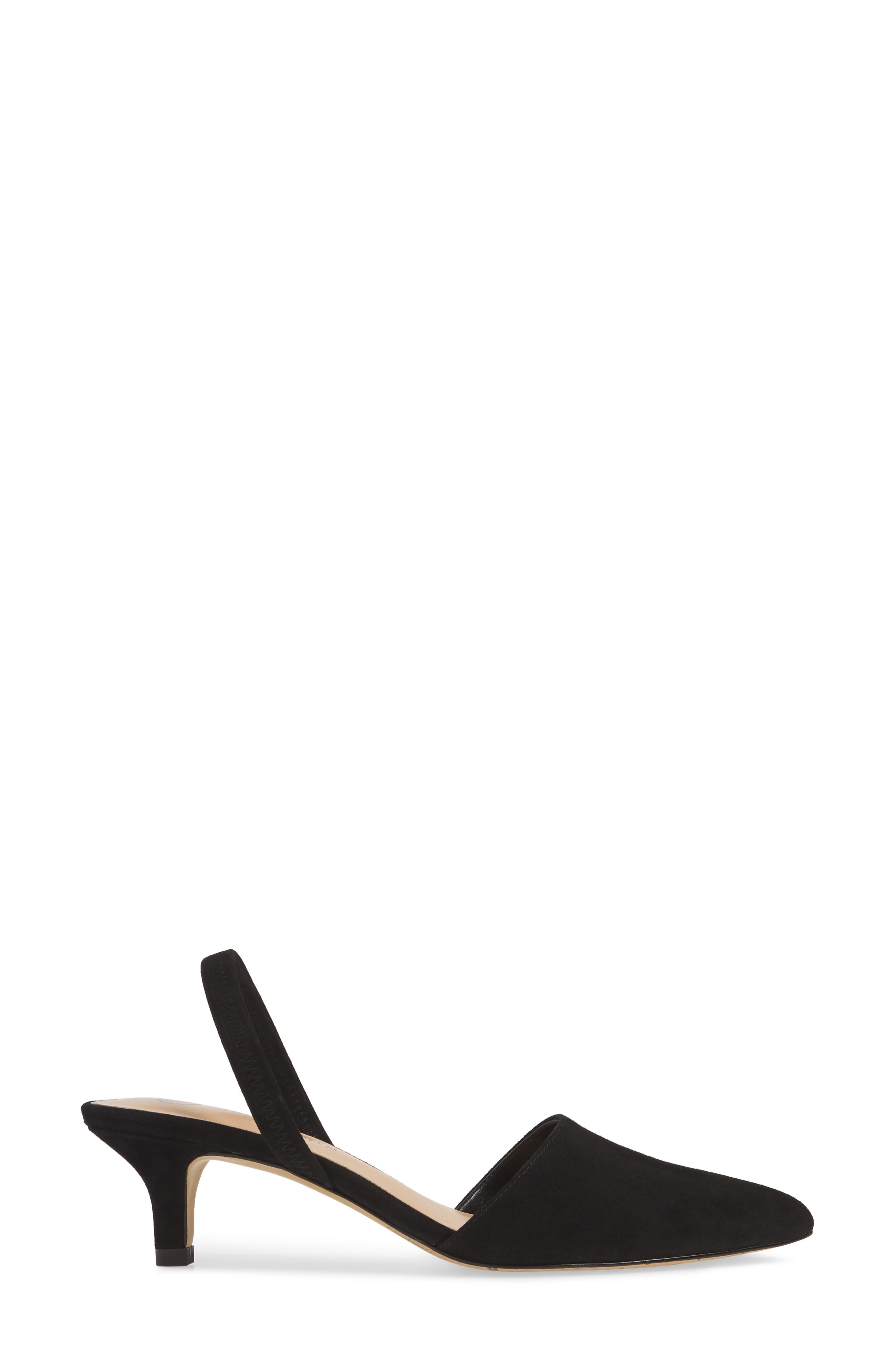 Sarah II Slingback Pump, Alternate, color, BLK SUEDE