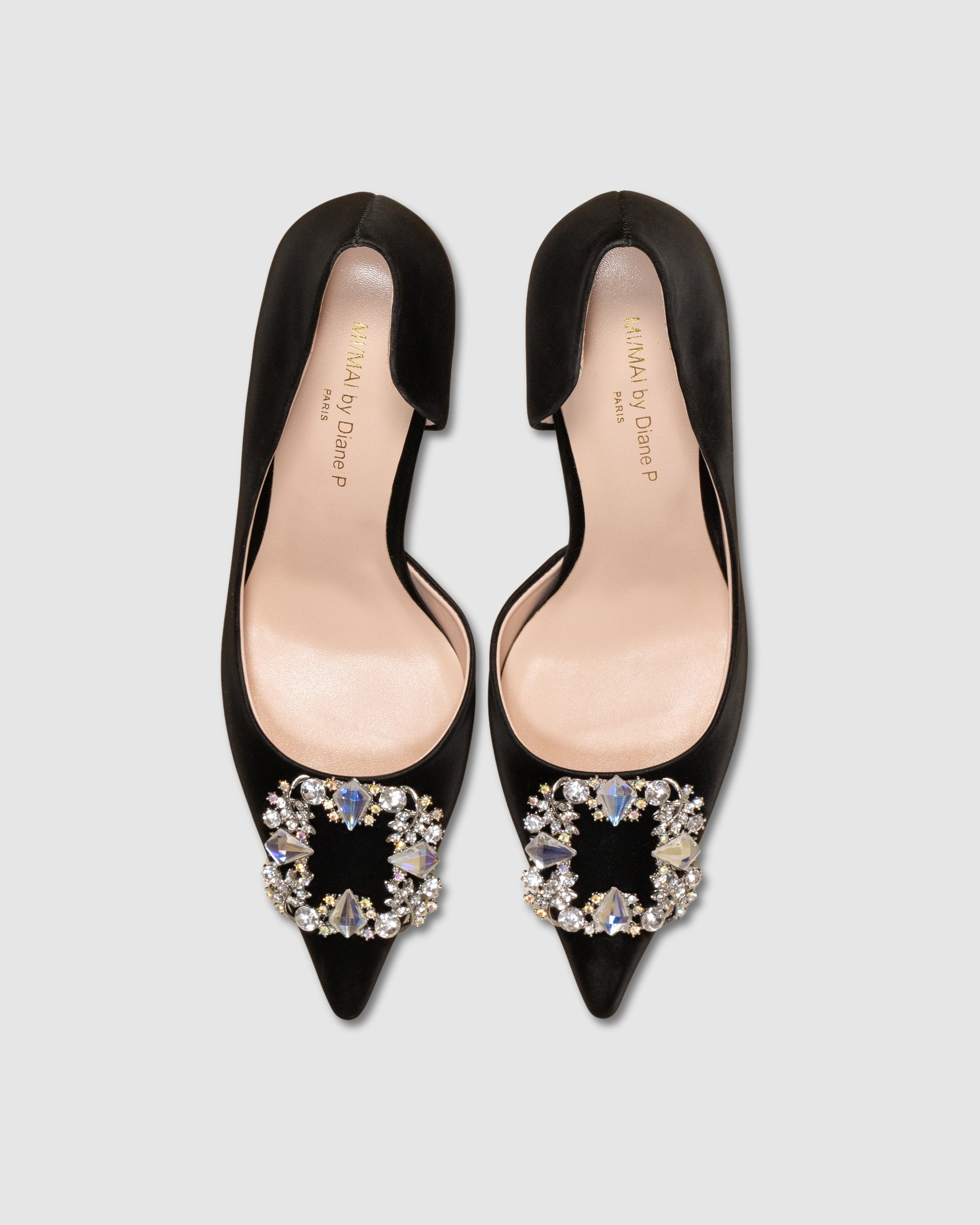 MI/MAI Astoria Leather Pumps by Diane Perreau, Alternate, color, Black