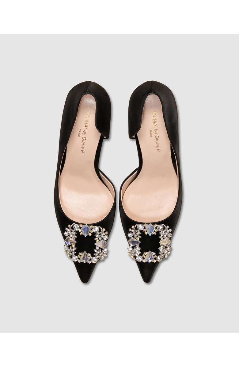 MI/MAI Astoria Leather Pumps by Diane Perreau, Alternate, color, Black