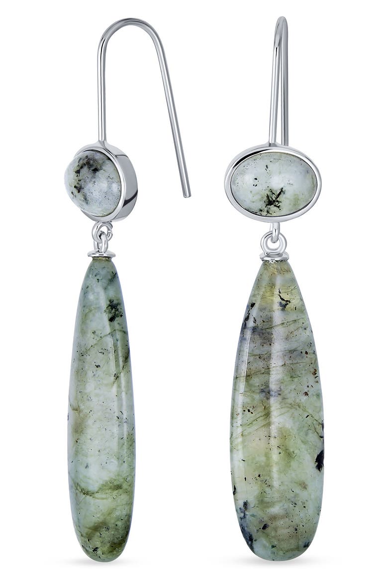 Gemstone Drop Earrings, Alternate, color, GREY