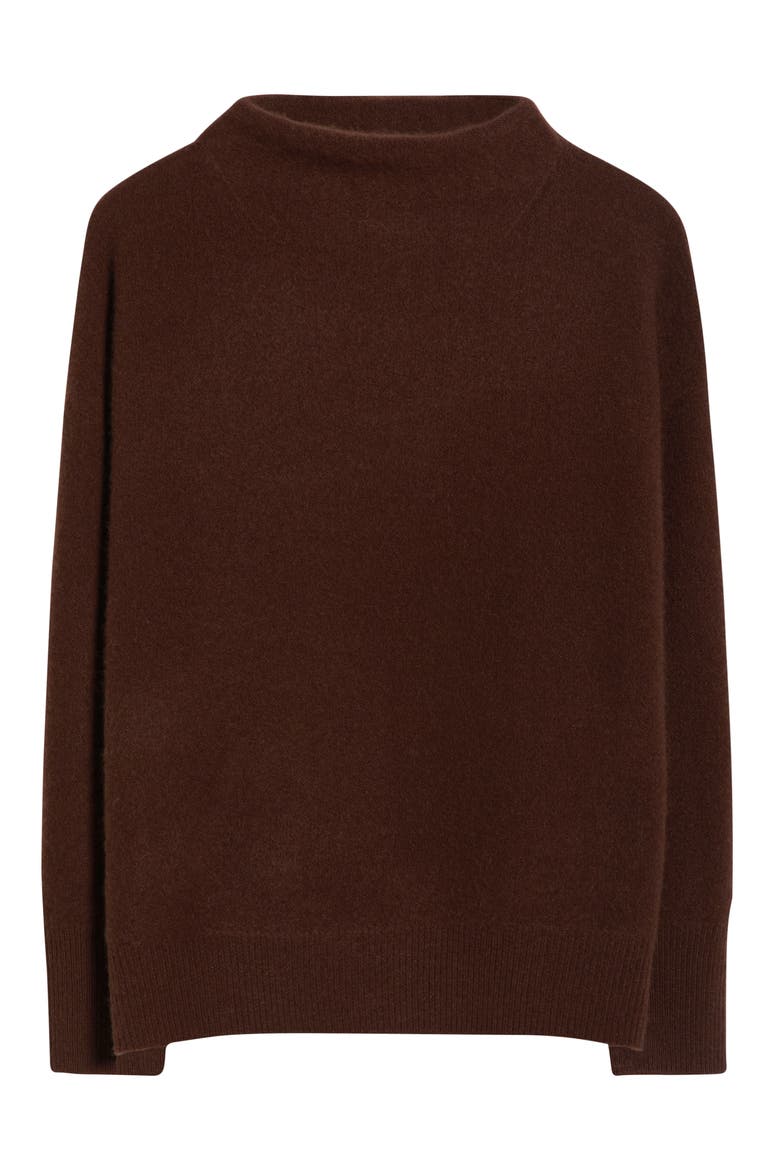 Boiled Cashmere Funnel Neck Pullover, Alternate, color, TRUFFLE
