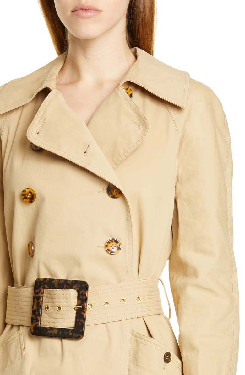 STAUD Tati Long Sleeve Midi Trench Dress, Alternate, color, 