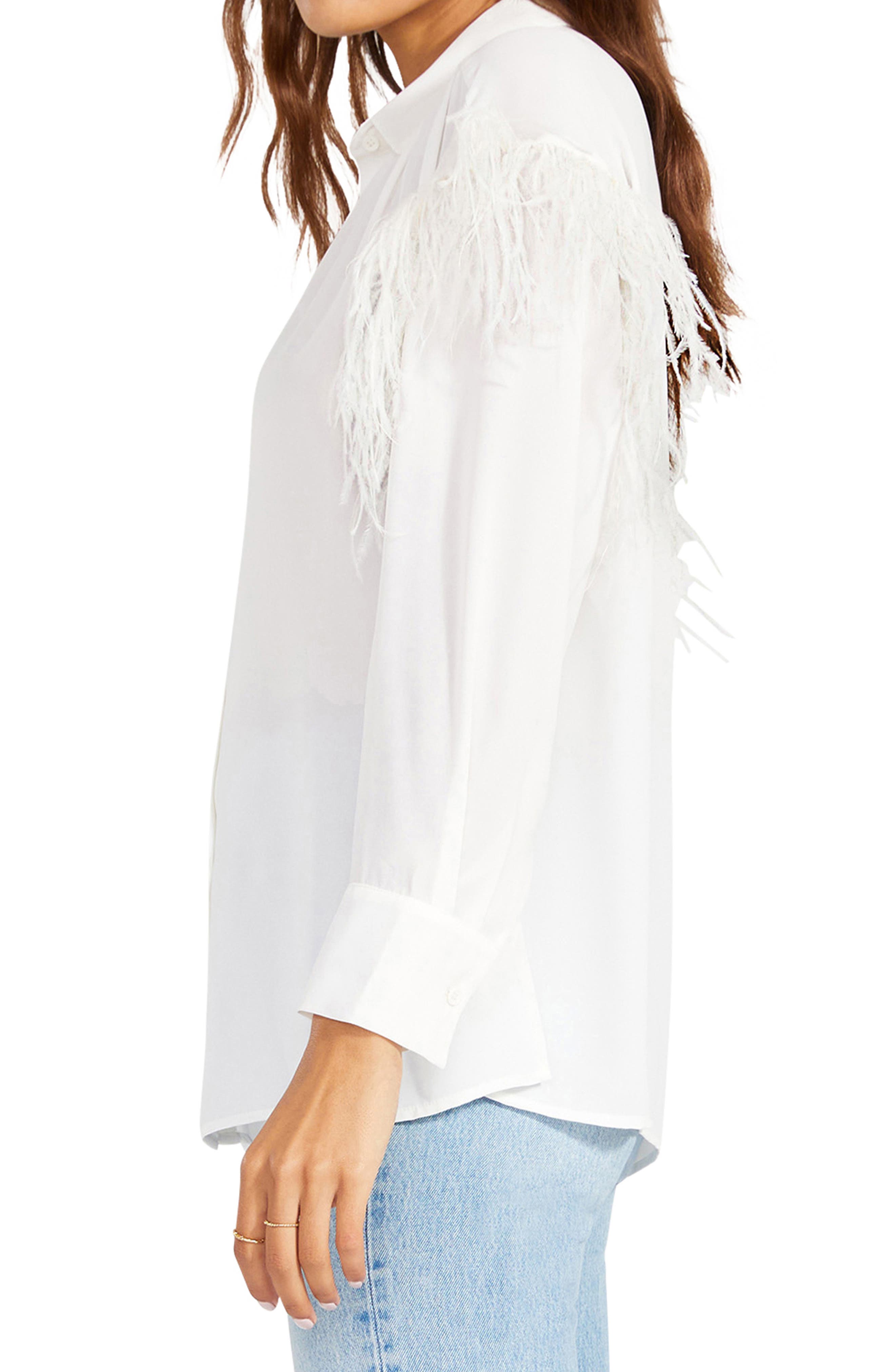 BB Dakota by Steve Madden Wing And A Prayer Ostrich Feather Embellished ...