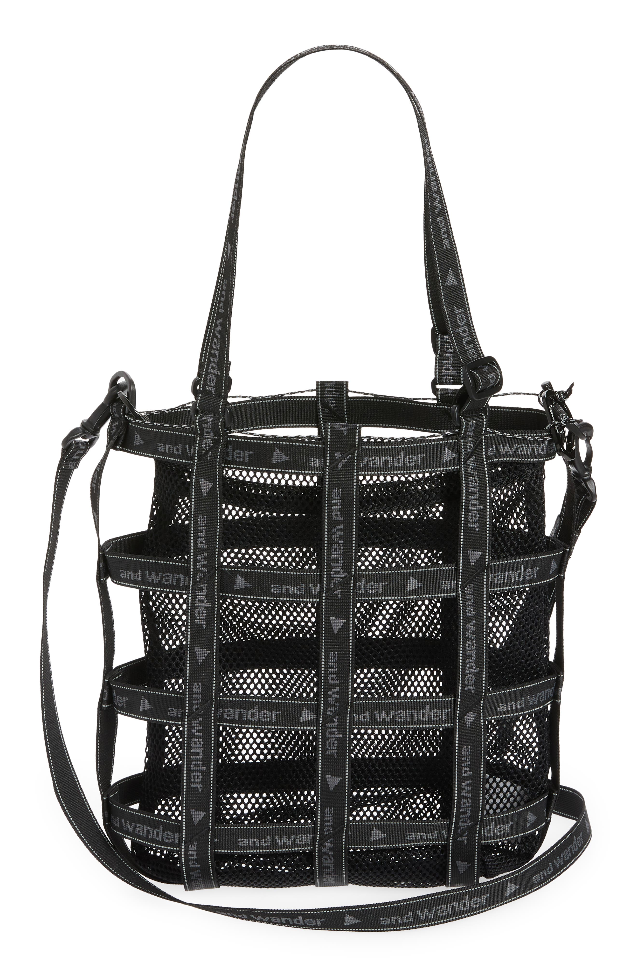 and wander Logo Jacquard Tape Mesh Bag | Nordstrom