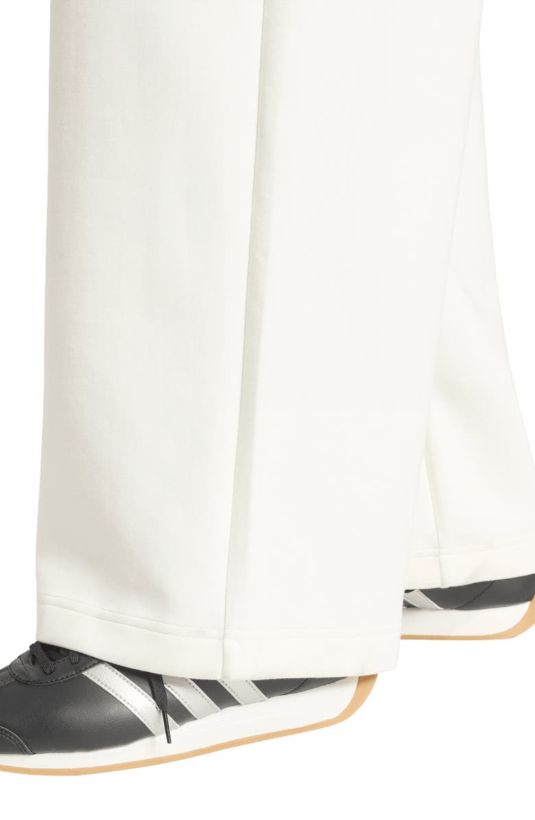 adidas Wide Leg Open Hem Pants, Alternate, color, Off White