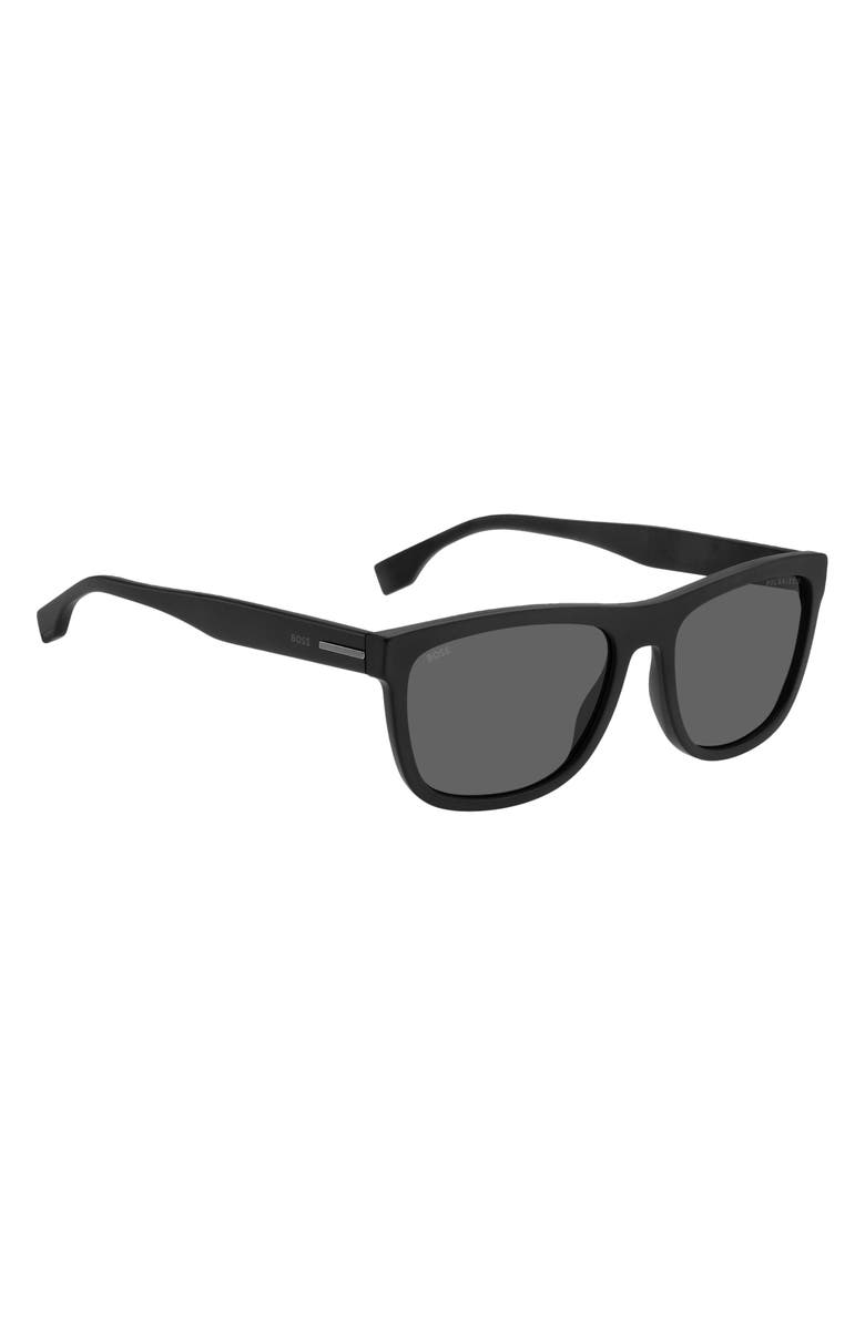 BOSS 58mm Polarized Rectangular Sunglasses, Alternate, color, 