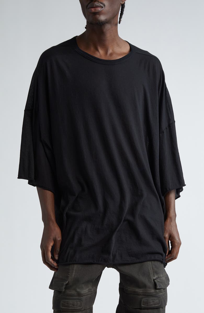 Rick Owens Tommy Oversize T-Shirt, Main, color, Black